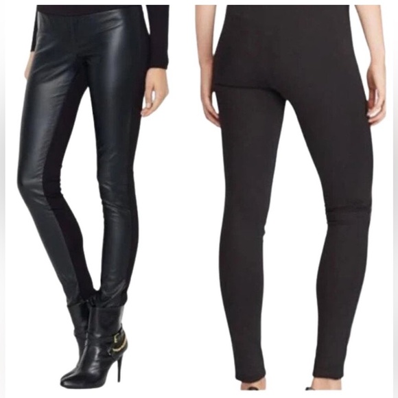 Lauren Ralph Lauren Pants - Lauren Ralph Lauren Women’s Black Faux Leather Panel Pants Size 6